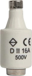 Hager Fuse insert 16A DII gF