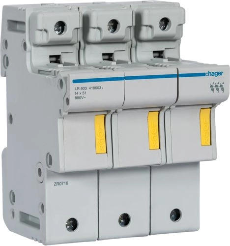 Hager Modular fuse base 3P L51