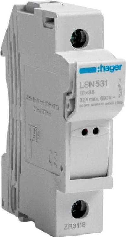 Hager Modular fuse base with lamp