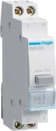 Hager Pushbutton switch 1NO+1NC 16A (SVN352)