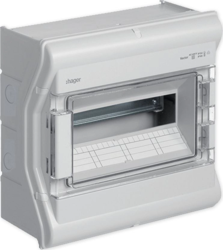 Hager 1x12 surface-mounted modular switchgear  UV-resistant