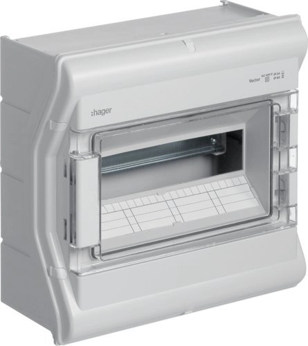 Hager 1x12 surface-mounted modular switchgear  UV-resistant