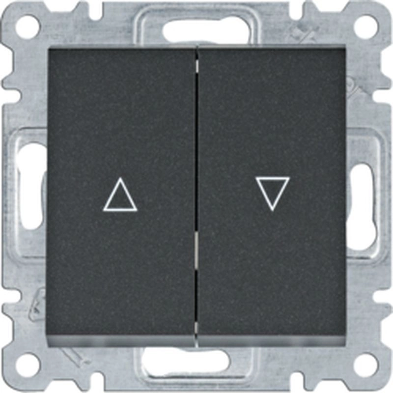 Hager Lumina Bistable black blind switch