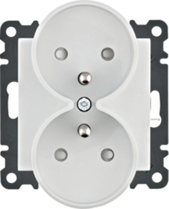 Hager Lumina Double power socket with