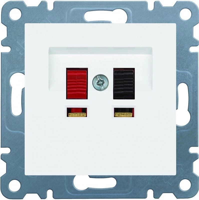 Hager Speaker socket white lumina 2
