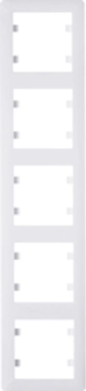 Hager LUMINA2 Five-fold vertical frame white
