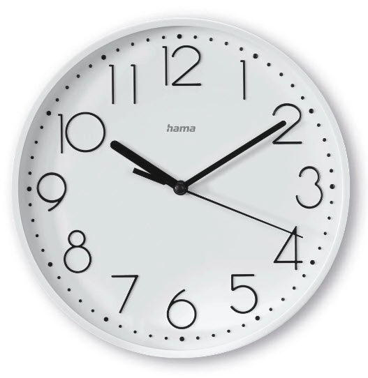 Hama Salina Quartz clock Round White