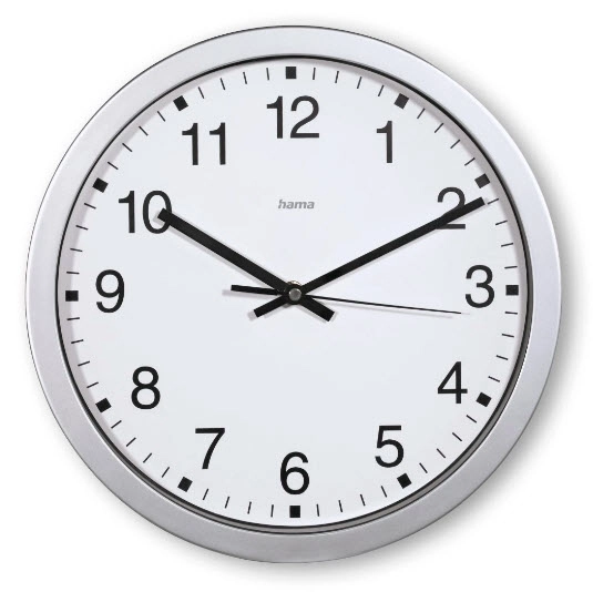 Hama Mallorca Quartz clock Round Silver