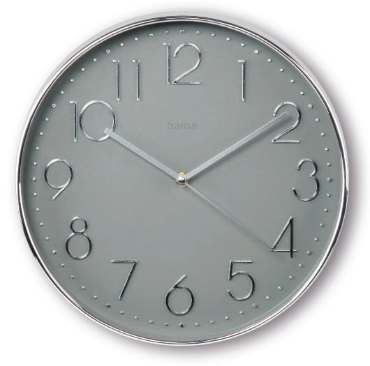 Hama Corsica Quartz clock Circle Grey