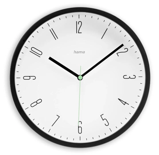 Hama Capri Quartz clock Round Black