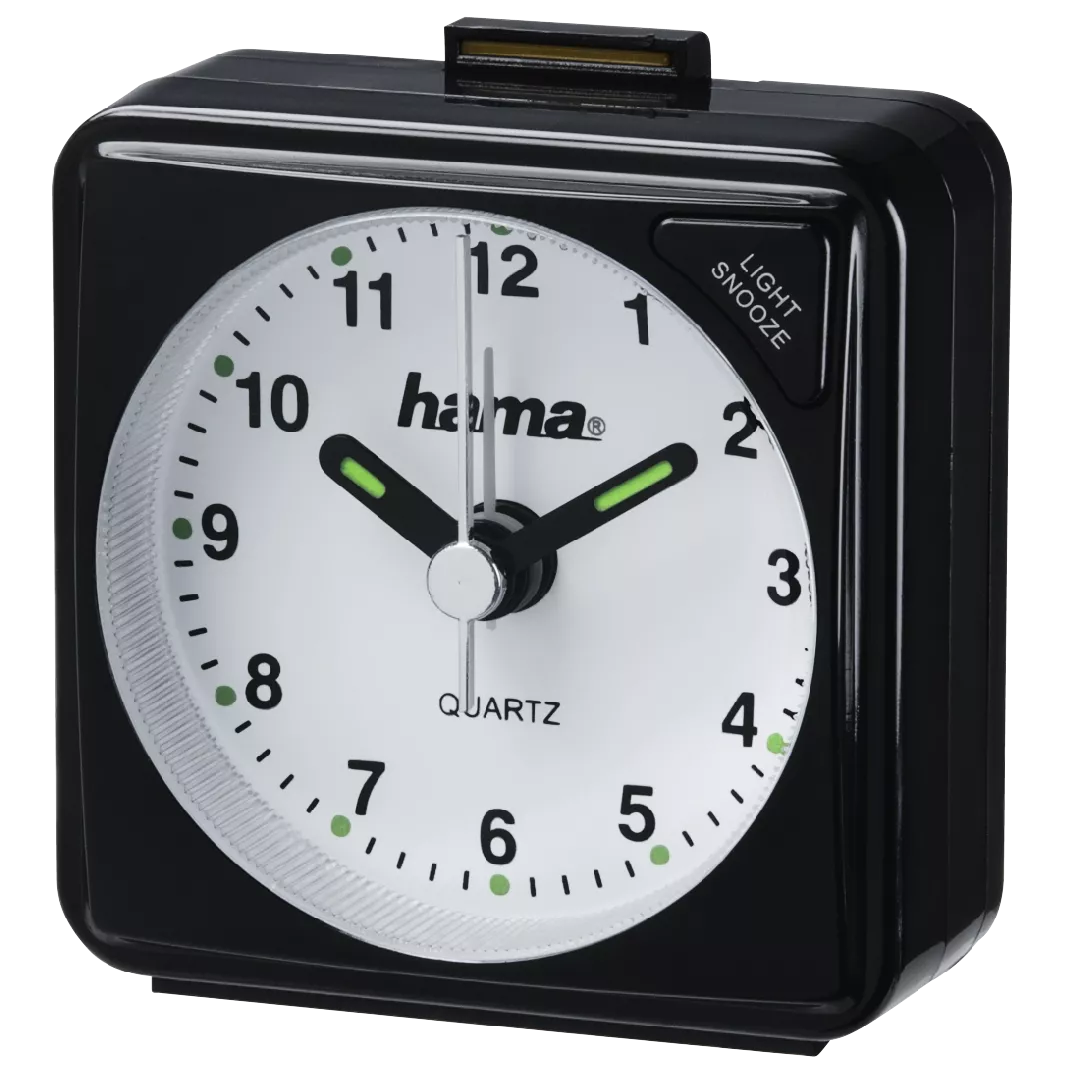 Hama A50 Quartz alarm clock Black