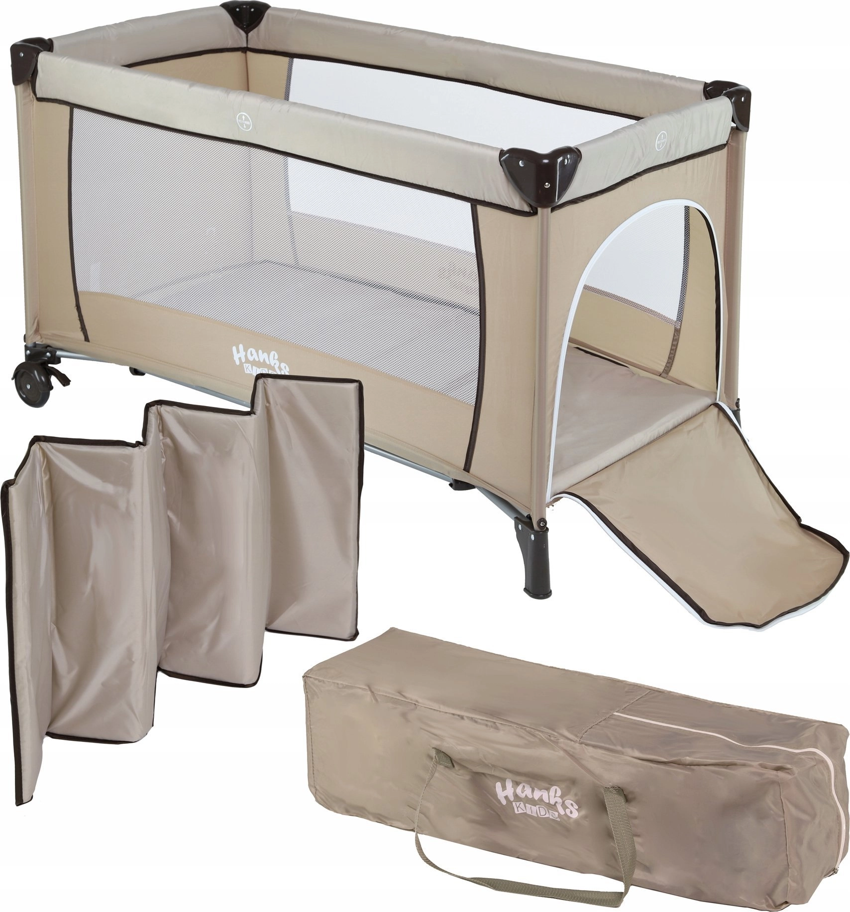 Hanks Kids TRAVEL COT SIMPLE BEIGE