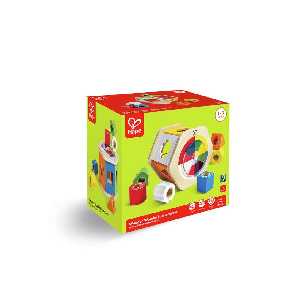 Hape Wooden Wonder Shape Sorter rotaļlieta