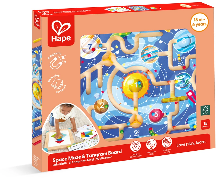 HAPE 2-in-1 Maze and Tangram Board