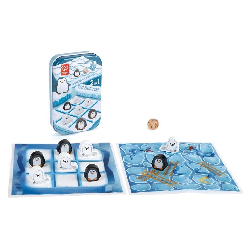 HAPE 2in1 žaidimai Tic Tac Toe/SnakesLadders