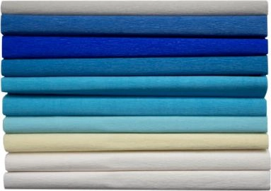 Crinkled tissue paper 25x200cm blue mix