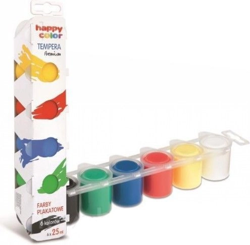 Tempera poster paint 6 colors HAPPY