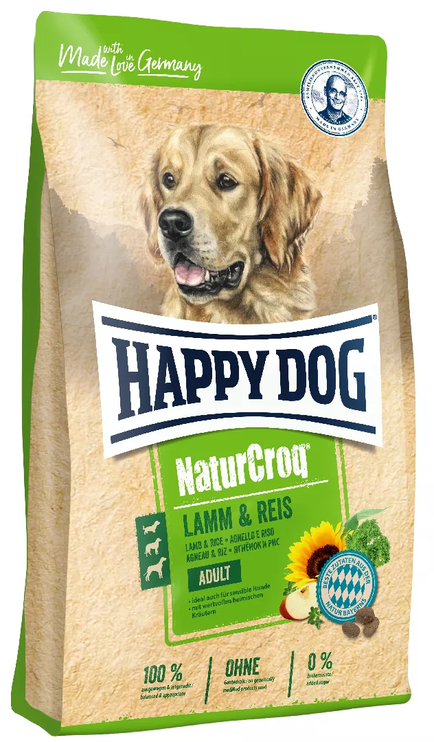 Happy Dog NaturCroq Lamm  Reis 4