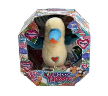 HAPPY YAPPERS interactive plush toy White