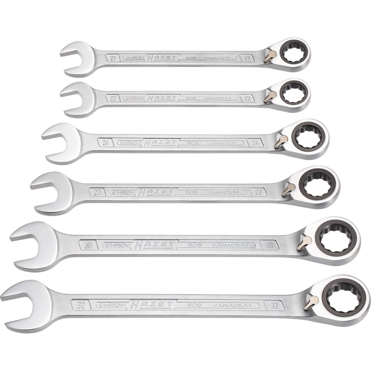 Hazet ratchet ring spanner set 6