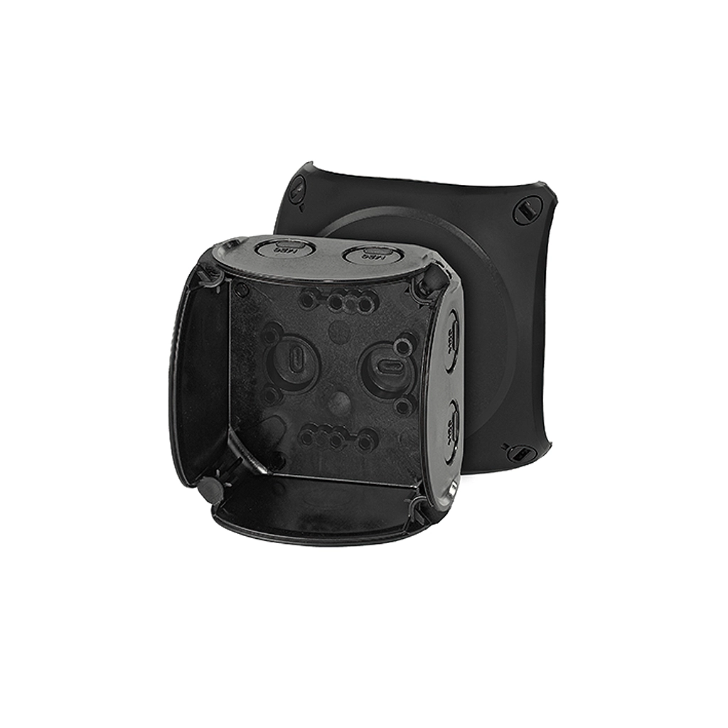 Hensel Puszka odgałęźna 93x93x62mm czarna IP67