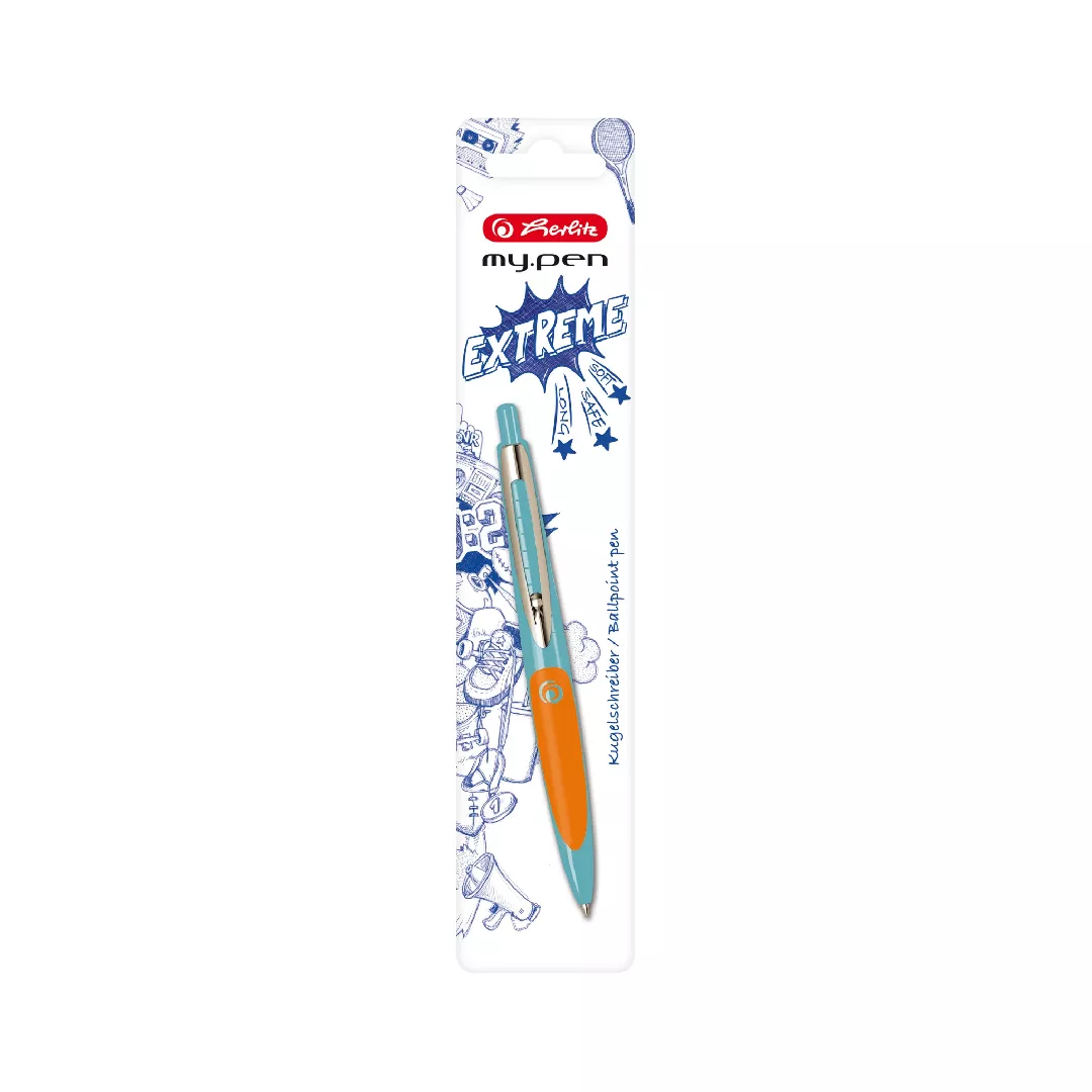 Herlitz my.pen Blue Clip-on retractable