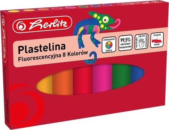 Herlitz PLASTELINA 8KOL FLUO WB 0009588997