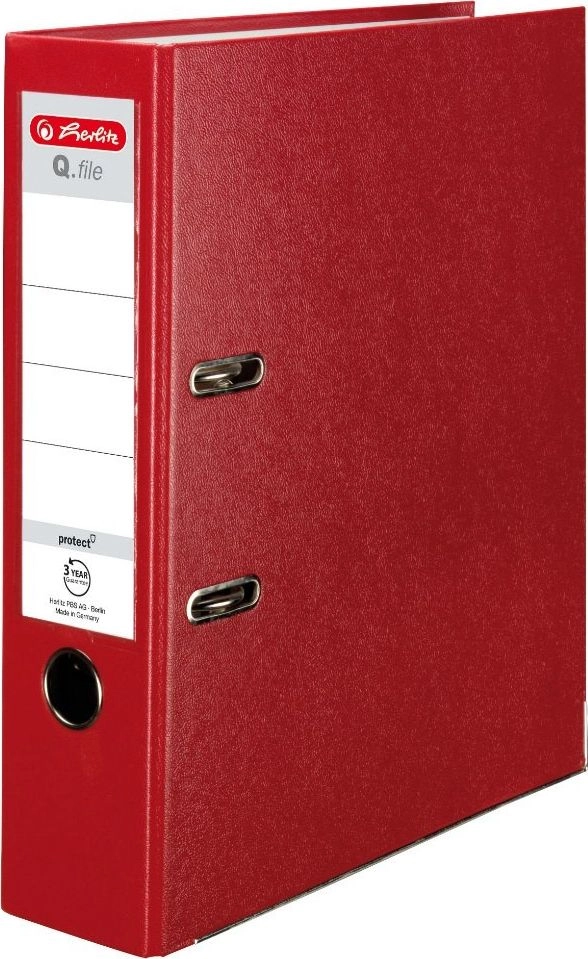 Binder A4 8cm PP red Q
