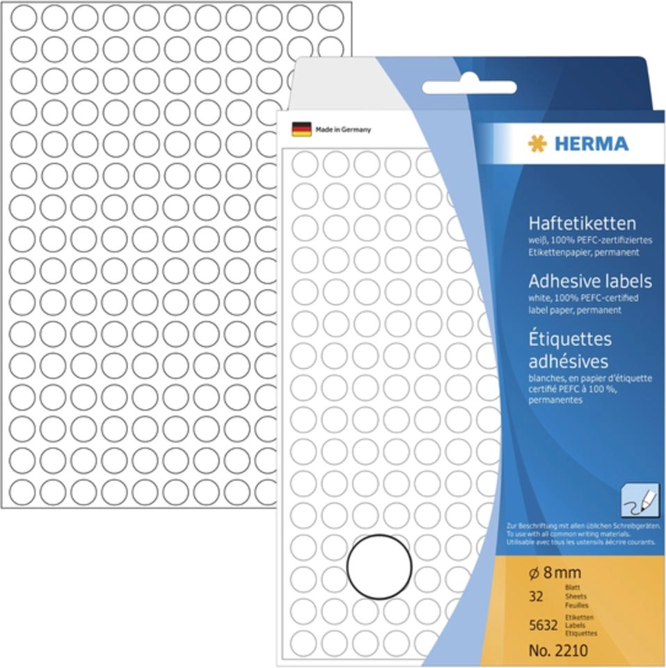 HERMA Multi-purpose labels/colour dots Ø 8