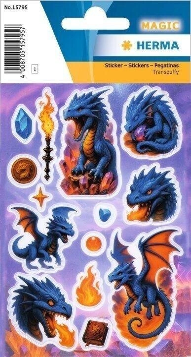 HERMA Sticker MAGIC Dragon Transpuffy 15795