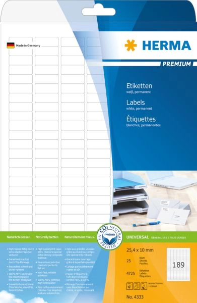HERMA Labels Premium A4 25.4x10