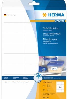 HERMA Deep-freeze labels A4 66x33.8