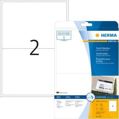 HERMA 4519 self-adhesive label Rounded rectangle