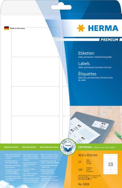 HERMA Labels Premium A4 83.8x50