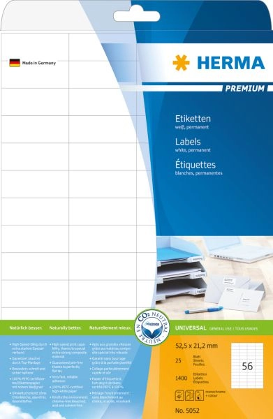 HERMA Labels Premium A4 52.5x21