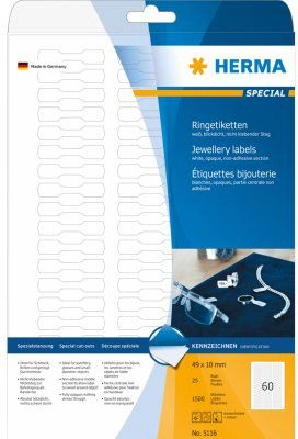 HERMA Jewellery labels A4 49x10 mm
