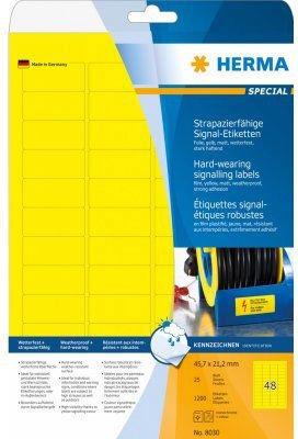 HERMA Labels signalling hard-wearing A4 45