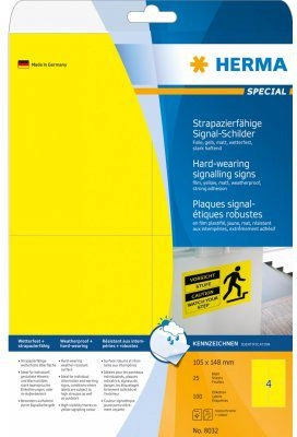 HERMA Signs signalling hard-wearing A4 105x148