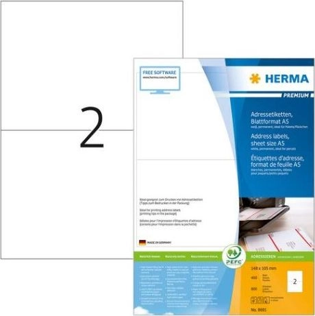 HERMA Address labels Premium sheetsize A5