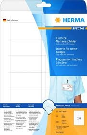 HERMA Inserts for name badges A4