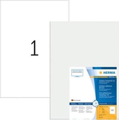 HERMA 9542 self-adhesive label Rectangle White