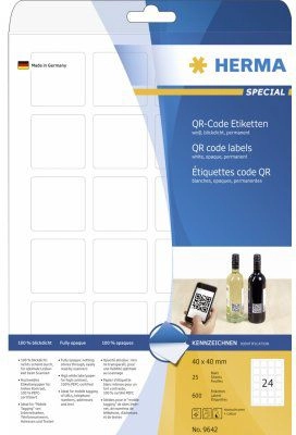 HERMA QR code labels A4 40x40