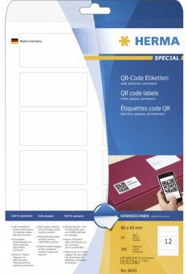 HERMA QR code labels A4 80x40
