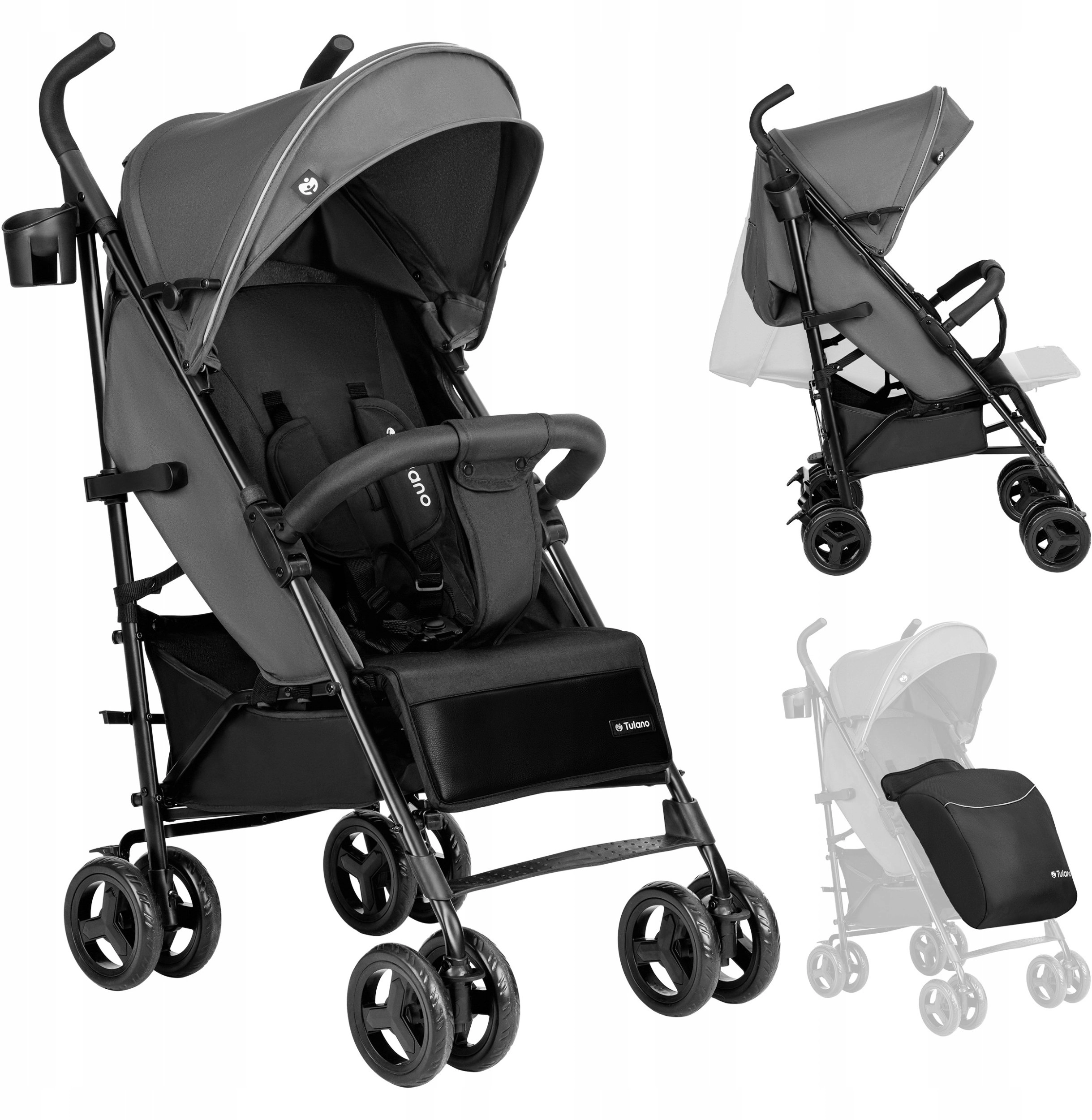 Hi-Tec stroller Davos 35 Grey-Black baby