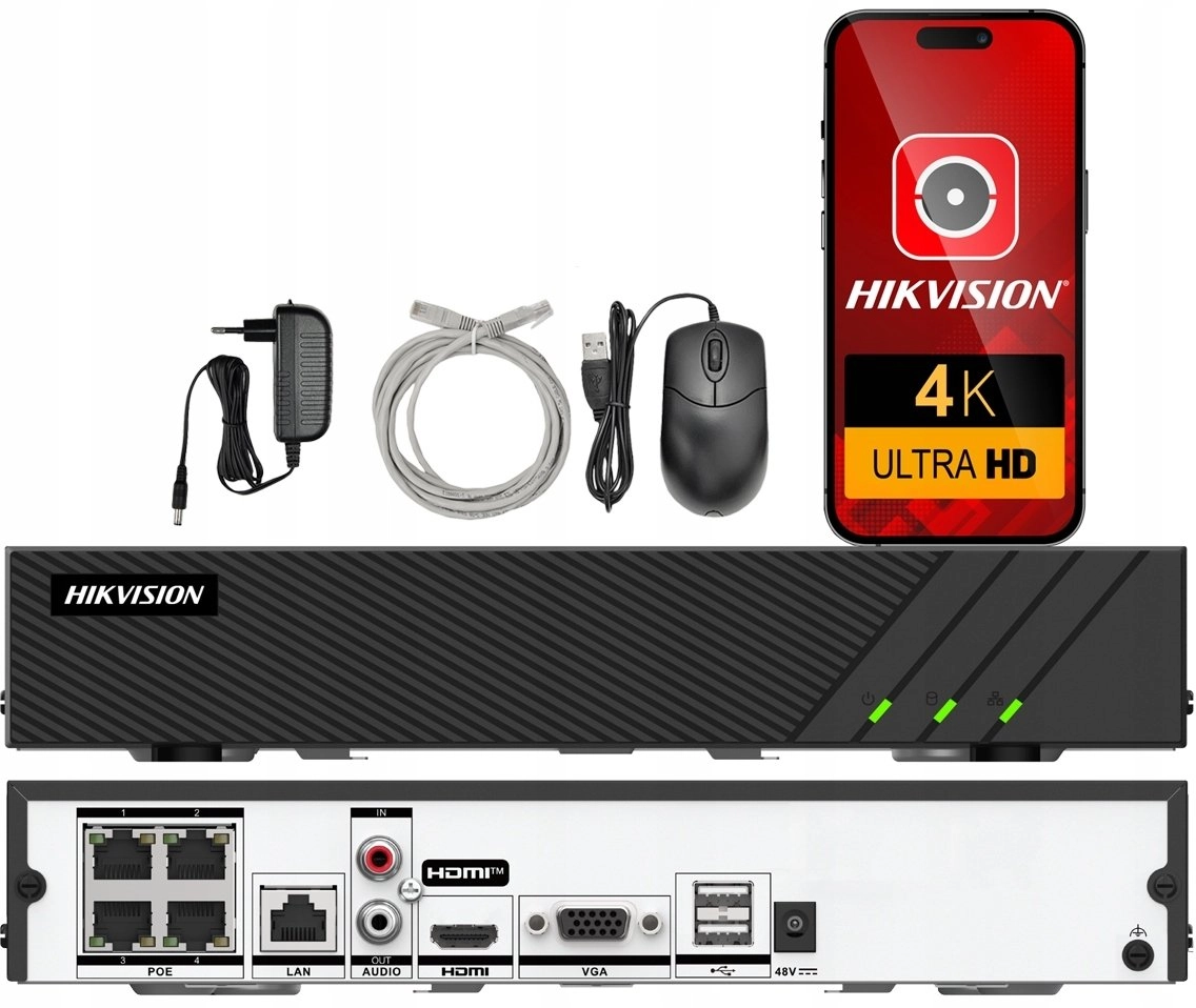 Rejestrator IP Hikvision DS-7604NI-Q1/4P(E)(STD)/PL 6936422184438 DS-7604NI-Q1/4P