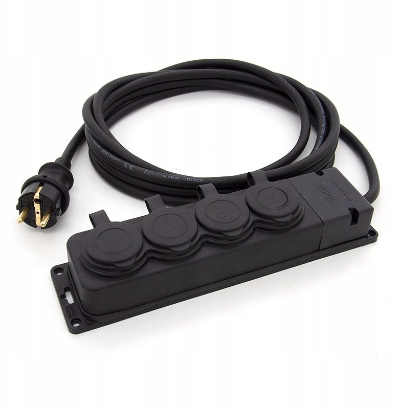 Construction extension cable 4-socket 16A 230V