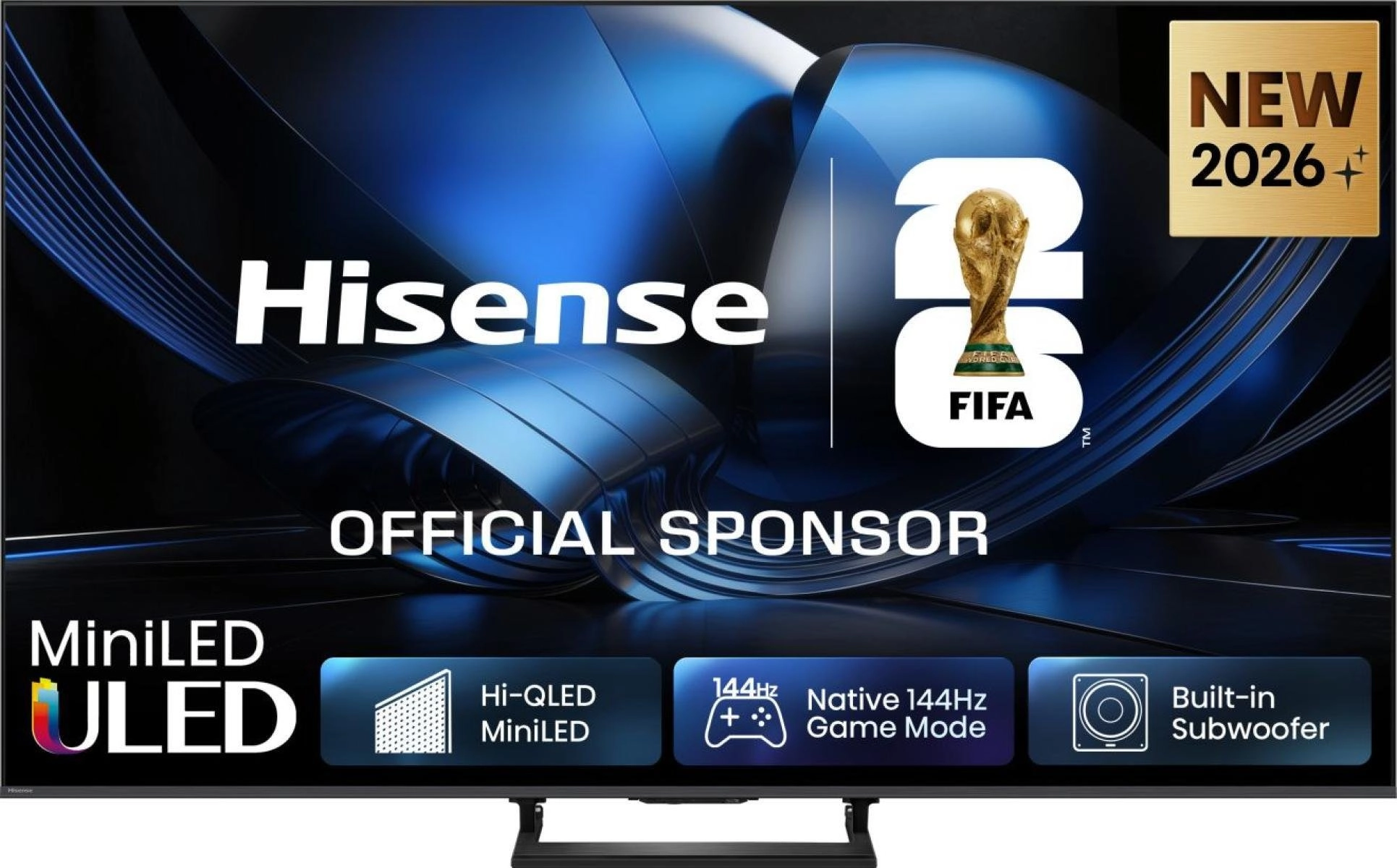 Hisense 75U7DSE 190,5 cm (75") 4K Ultra HD Viedtelevizors Wi-Fi Melns
