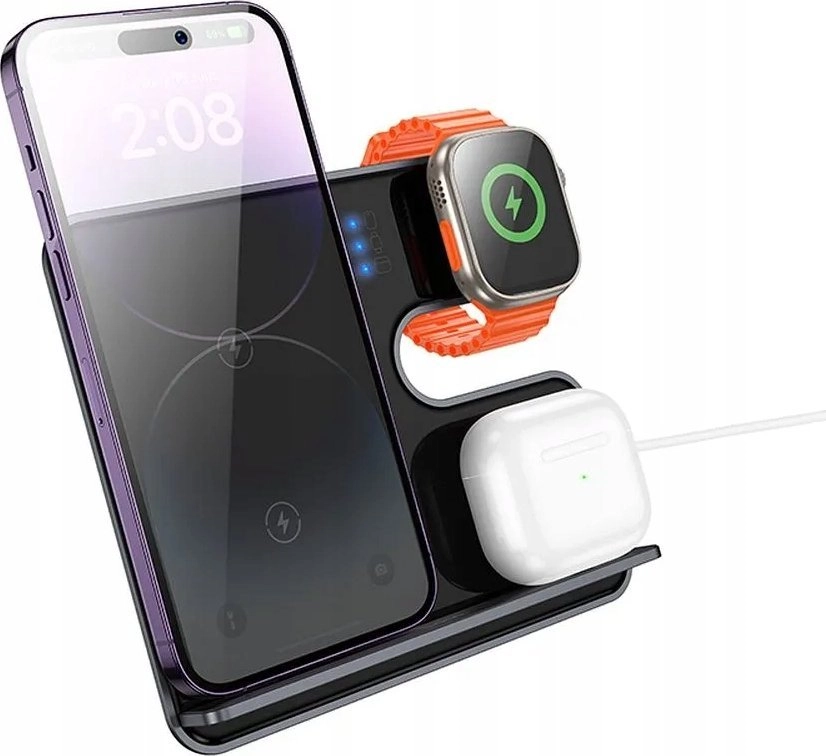 Hoco charger 3-in-1 inductive charger compatible