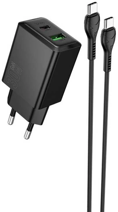 Charger Hoco N71 30W GaN USB-C/USB-A