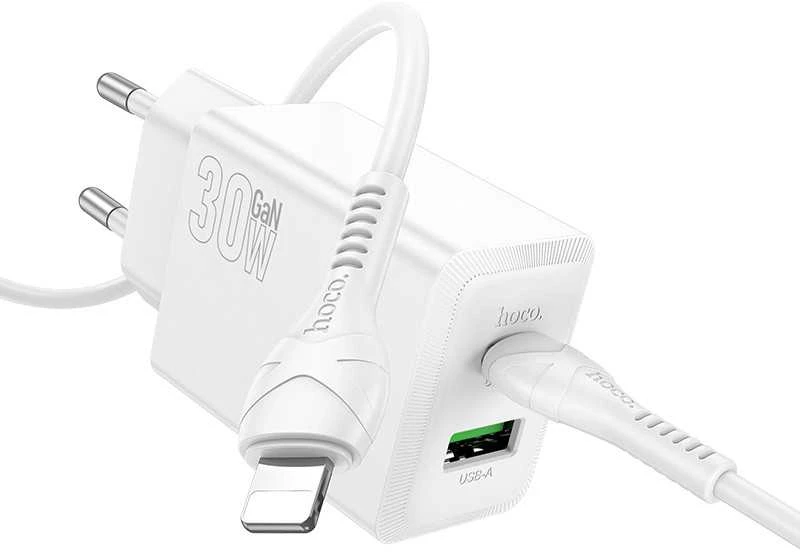 Įkroviklis Hoco N71 30W GaN USB-C/USB-A